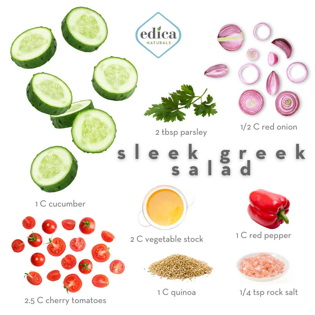 sleek Greek quinoa salad recipe