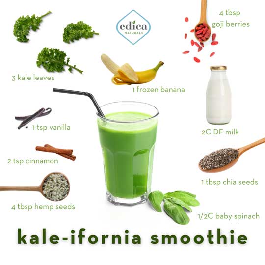 kale smoothie ingredients